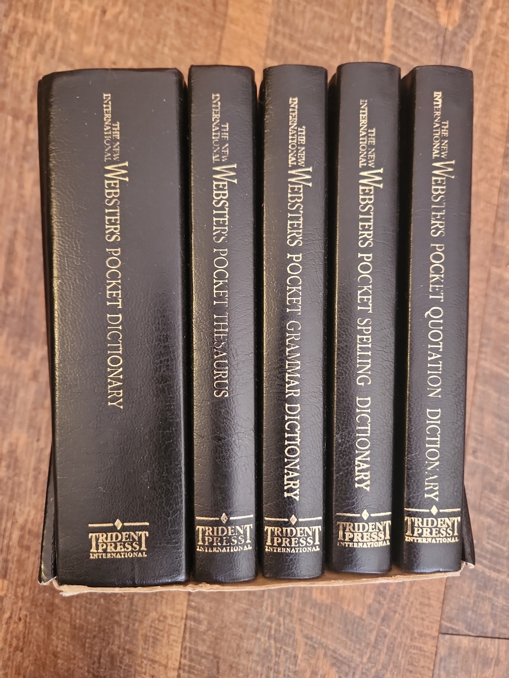 The New International Websters Pocket Reference Library 5 Book Box Set Trident